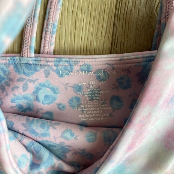 LoveShackFancy x Bandier mixed print bra sz s - Picture 4 of 5